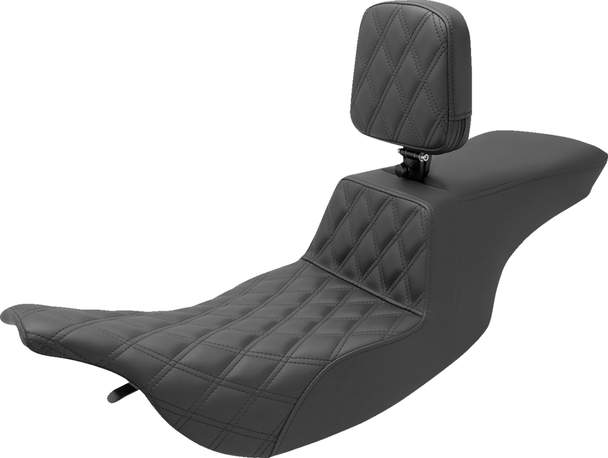 Tour Step-Up Seat - Rider Backrest - Front Lattice Stitch - FL '97-'07 ...