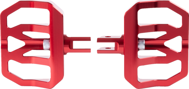Mini Aggressor Floorboards - Red - Front