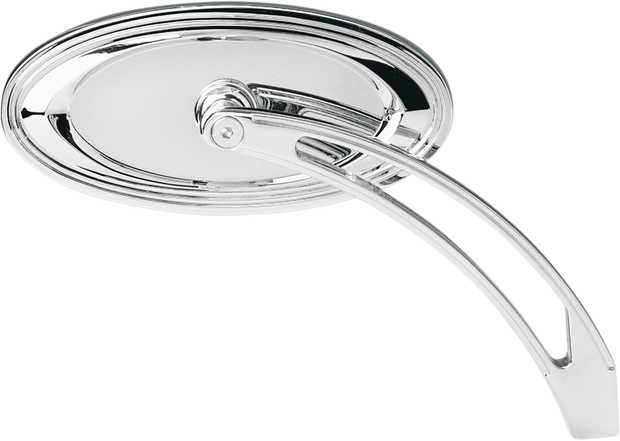 Mirror - Side View - Stepped - Oval - Chrome