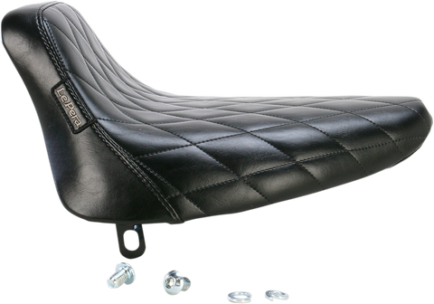 Bare Bones Solo Seat - Diamond Stitch - Black - Softail &