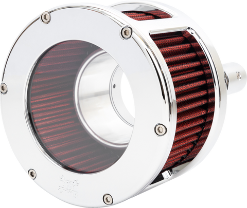 BA Race Series Air Cleaner Kit - Chrome - Red Filter