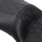 Maverick Daddy Long Legs Seat - Black w/ Black HR Inlay - Double Diamond - FL '08-'22