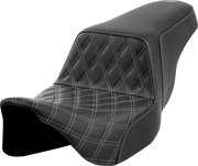 Step-Up Seat - Front Lattice Stitch - Dark Gray Stitch - FLH/FLT '08-'23