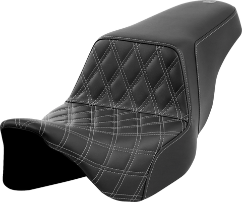 Step-Up Seat - Front Lattice Stitch - Dark Gray Stitch - FLH/FLT &