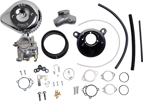 Super G Carburetor with Stealth Air Cleaner Kit - Chrome - Twin Cam