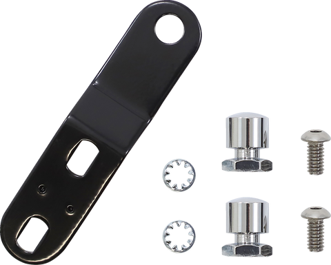 Bare Bones Pillion Pad - Diamond - Black w/ White Stitch - FL/FX &