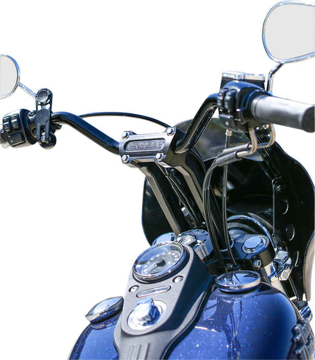 Handlebar Risers - Pull Back - 9-1/2" - Black