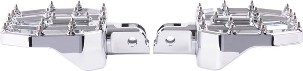 Mini Aggressor Floorboards - Chrome - Front