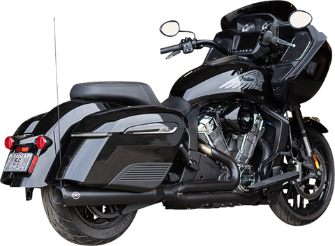 2-into-1 Qualifier Exhaust System - Guardian Black - Race Only - Indian with PowerPlus