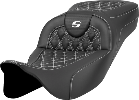Extended Reach Roadsofa™ Seat - Lattice Stitch - White Stitch - without Backrest - FL &