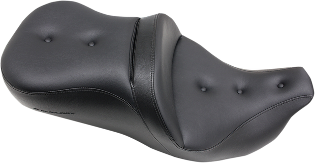Pillow-Top Roadsofa™ Seat - with Backrest - Black - FLH/FLT &