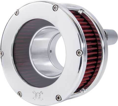 BA Series Air Cleaner Kit - Chrome - Red Filter