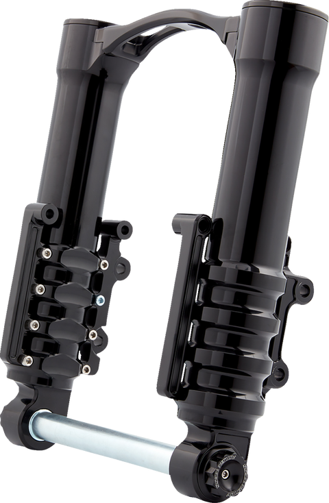 Fork Legs - 49 mm - Black Anodized - For Factory Brake Caliper