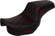 Pro Series SDC Performance Seat - Carbon Fiber/Lumbar Gripper - Red Stitch - Dyna '06-'17