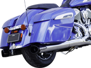 4" Broadhead Slip-On Mufflers - Slash Cut - Chrome