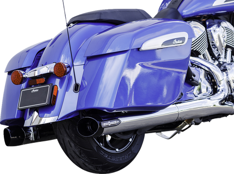 4" Broadhead Slip-On Mufflers - Slash Cut - Chrome