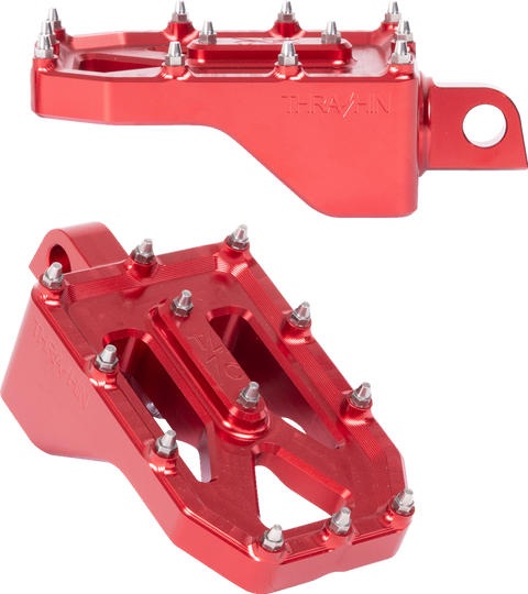 Aggressor Footpegs - Rear- Red