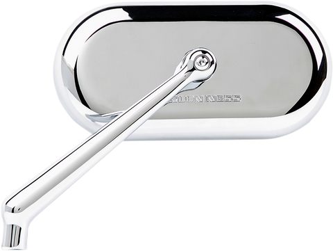 Mirror - Side View - Oval - Chrome - Left