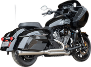 2-into-1 Qualifier Exhaust System - Brushed Stainless Steel - 49 State - Indian with PowerPlus