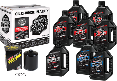 M8 Synthetic 20W-50 Oil Change Kit - Black Filter