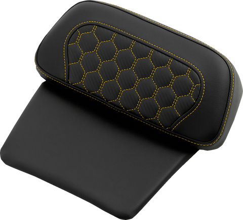 Chopped Tour Pak Pad - Honeycomb - Gold Stitching - FLH/FLT &