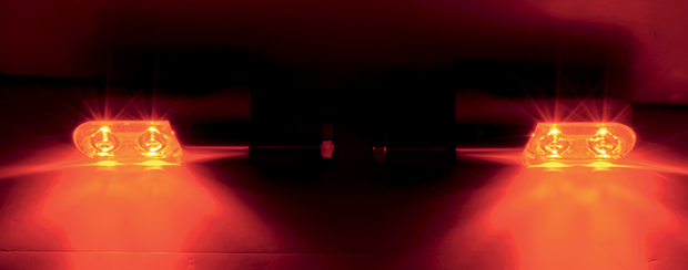 Marker Lights - Turn Signals - Red/Rear - Chrome