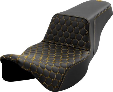 Step-Up Seat - Honeycomb - Extended Reach - Gold Stitching - FL &