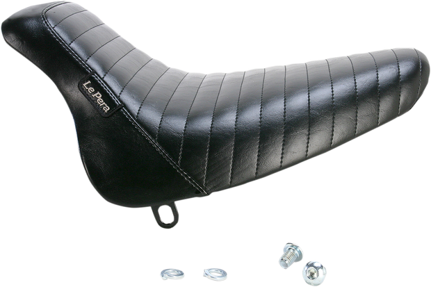 Bare Bones Solo Seat - Pleated - Black - Softail &
