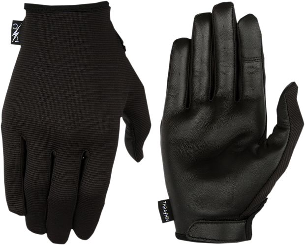 Stealth Leather Palm Gloves - Black - Large