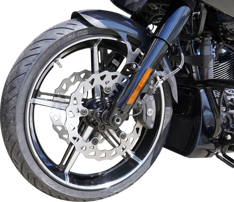 Wheel with Hub/Adapter - Factory 24 - Front - Black/Contrast Cut - 21x3.5