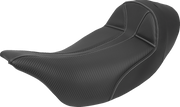 Dominator Solo Seat - Extended Reach - w/o Backrest - Black w/ Gray Stitching - FL '08-'24