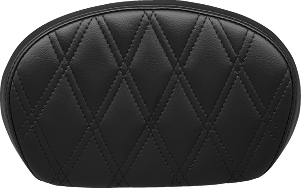 Sissy Bar Pad - Medium - Double Diamond - Dull Black