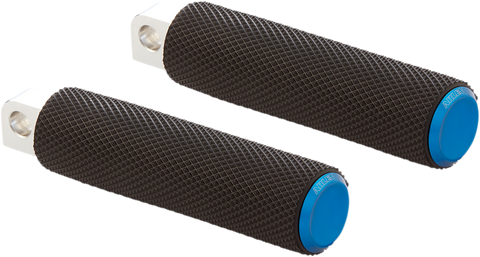 Footpegs - Knurled - Blue