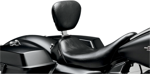 Bare Bones Solo Seat - w/ Removable Drivers Backrest - Smooth - Black - FL &