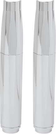 Pushrod Tube Cover Kit - Deep Cut® - Chrome - Twin Cam