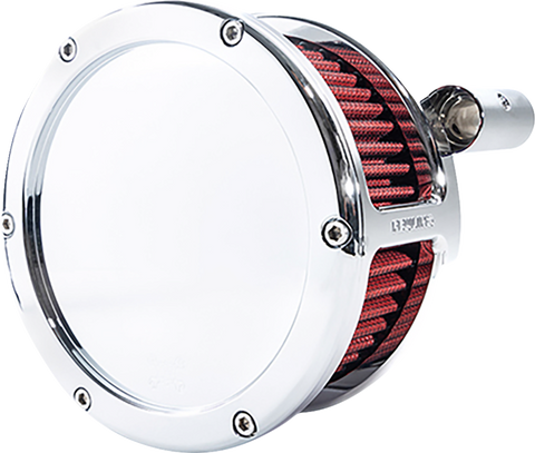 BA Air Cleaner Kit - Chrome with Red Filter - &