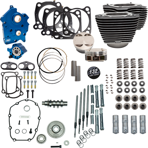 132" Power Pack - 550 Gear Drive - Oil Cooled - Wrinkle Black w/Highlight Fins - M8