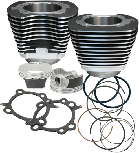106" Big Bore Cylinder Kit - Wrinkle Black - Twin Cam