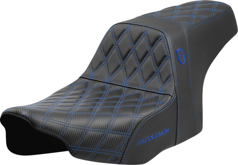 Pro Series SDC Performance Seat - Blue Stitching - w/o Backrest - FLT/FLH &