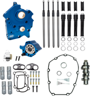 Cam Chest Kit with Plate - Chain Drive - Oil Cooled - 475 Cam - Black Pushrods - M8