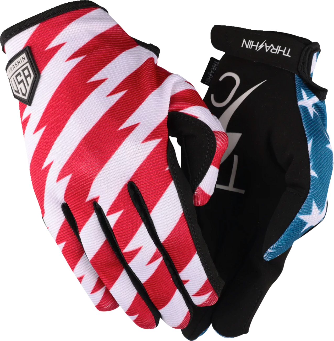 Stars & Bolts Stealth Gloves - Red/Blue - Large
