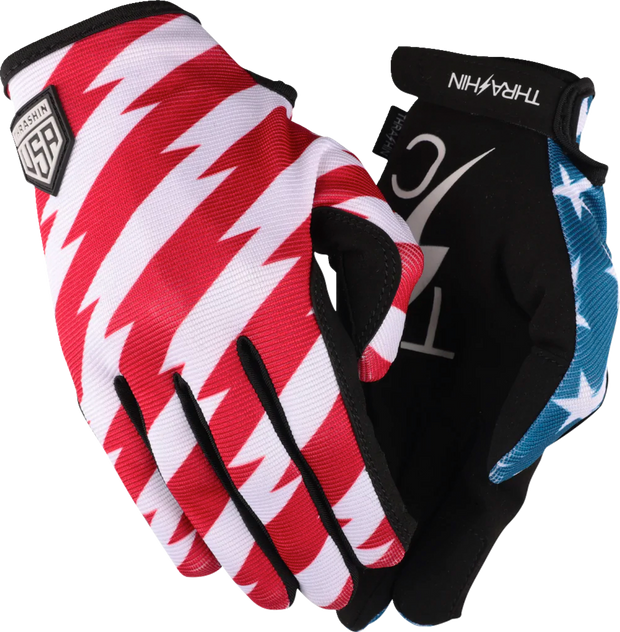 Stars & Bolts Stealth Gloves - Red/Blue - Small
