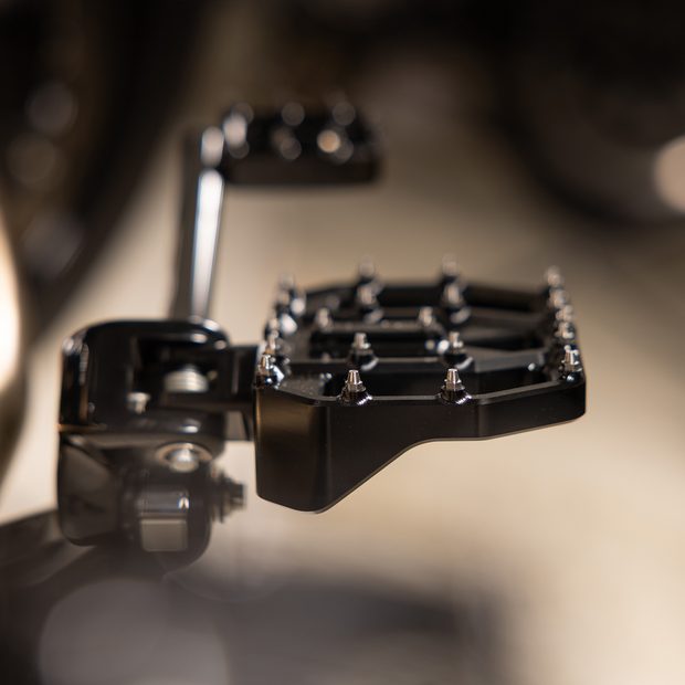 Mini Aggressor Floorboards - Black - Rear