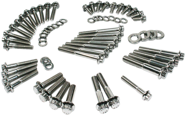 Fastener Kit - External Primary/Transmission - 12-Point/Dress-Up - Softail