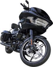 Wheel with Hub/Adapter - Factory 24 - Front - Black/Contrast Cut - 21x3.5