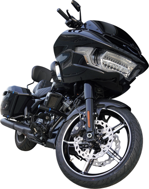 Wheel with Hub/Adapter - Factory 24 - Front - Black/Contrast Cut - 21x3.5
