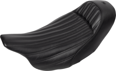 Knuckle Solo Seat - Ribbed - Black - FL &