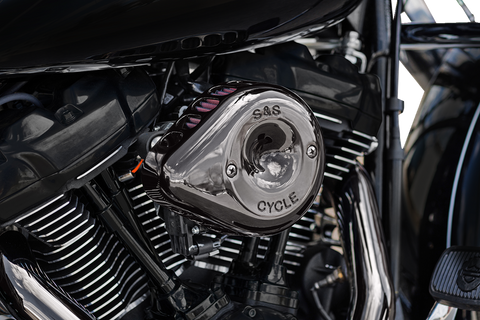 Stealth Mini Teardrop Air Cleaner - M8 - Lava Chrome
