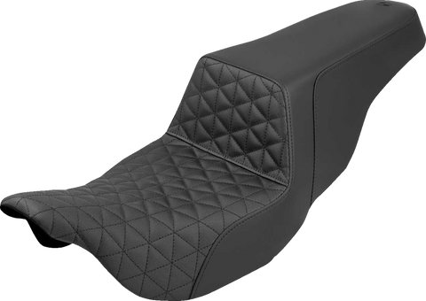 Step-Up Seat - Tri-Gripper - Black - FLH/FLT &