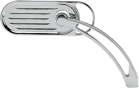 Mirror - Side View - Grooved Slingshot - Oval - Chrome